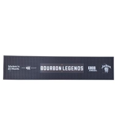 Bourbon Legends Bar Mat Spill Rail Officially Licensed Mat - 23.5" x 5.0" - Maker's Mark, Basil Hayden, Knob Creek, Jim Beam