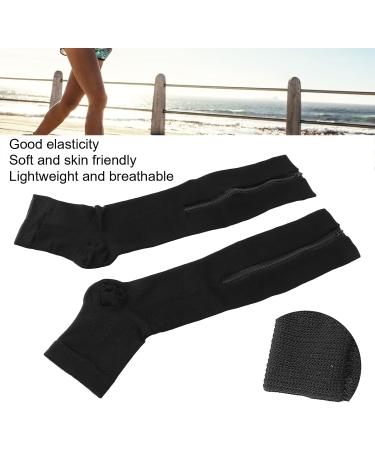 Breathable Compression Stockings | Personalized Circulatory Support Socks with Side Zip for Men & Women | Ideal for Sports & Running - S/M Size - Buy Online on GoSupps.com