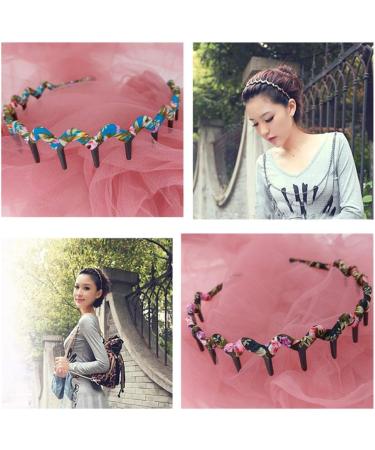 6Pieces Shark Tooth Wrapped Cloth Hairband Bohemia Style Plastic Teeth Comb Hair Hoop for Women Girls Headband Accessory - Buy Online on GoSupps.com