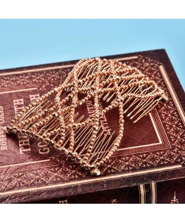 Ladies Magic Beads Stretchy Hair Comb Double Slide Clip Hairpin Hair Styling Accessory Golden Durable and Attractive - Buy Online on GoSupps.com