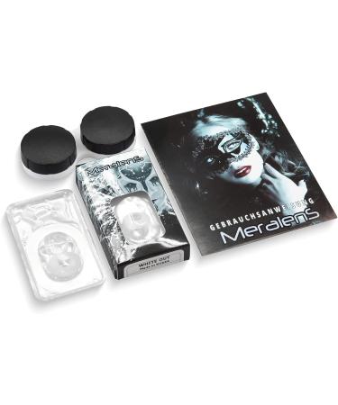 White Out Zombie Colored Contact Lenses - Fun Carnival & Halloween - High Quality -5.00 Diopters Free Lens Tank - Buy Online on GoSupps.com