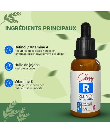 S rum v g talien au r tinol pour le visage - S rum anti- ge l'acide hyaluronique vitamine E et aloe vera pour lutter contre les rides les taches de vieillesse les taches pigmentaires les ridules - Buy Online on GoSupps.com