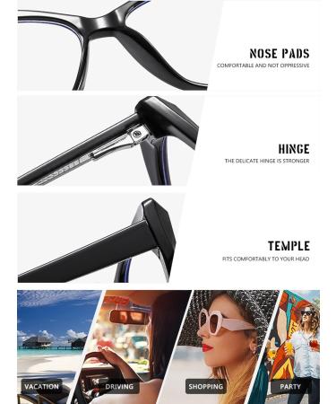 SERONI Cat Eye Blue Light Blocking Glasses - TR90 Frames for Men & Women | Anti-UV 56mm Leopard Design - Buy Online on GoSupps.com