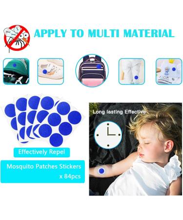 84 Pack Mosquito Patches | Natural Ingredients | Up to 24 Hours Protection | Kids & Adult Mosquito Stickers - Buy Online on GoSupps.com