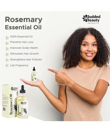 Natural Rosemary Essential Oil for Hair Growth | Effective Hair Treatment for Women & Men with Dropper Bottle - Buy Online on GoSupps.com