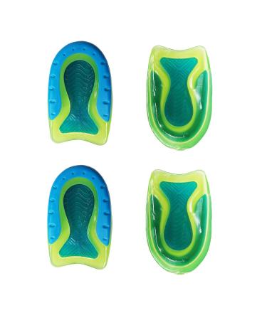 Kids Heel Cups for Heel Pain Sport Shock Absorbing Lightweight Gel Heel Inserts for Kid's with Sensitive Heels Heel Spurs Plantar Fasciitis or Ankle Pain (2 Pairs Kid's Size 3-7 / Women 4-8)