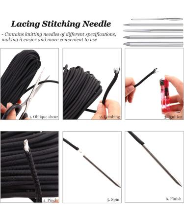 Muye 7 Pack Marlin Spike Paracord Stitching Kit | Lacing Needles & Smoothing Tool | Ideal for Leather Weaving & Paracord Bracelet | Storage Case Included - Buy Online on GoSupps.com