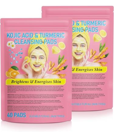 Turmeric Cleansing Pads (120 PCS) - Kojic Acid & Compressed Facial Sponges for Deep Cleaning & Exfoliating | New 2024 - Buy Online on GoSupps.com