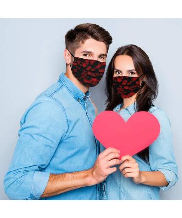 ZQP Disposable Face Bandana Valentine's Day Face Bandanas Heart Shaped Design 3-Ply Breathable Adjustable Balacavas 10PCS A1124-269 - Buy Online on GoSupps.com