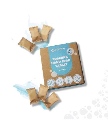 Hand Soap Refill Tablets - Eco-Friendly Zero Waste - 48 Oz Foaming Soap Equivalent - Cleanses Moisturizes & Reduces Waste - 6 Pack - Buy Online on GoSupps.com