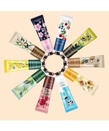 Bonniestore 10 Pack Plant Fragrance Hand Cream - Moisturizing Travel Gift Set for Women - 30ml Almond with Aloe & Vitamin E - Buy Online on GoSupps.com