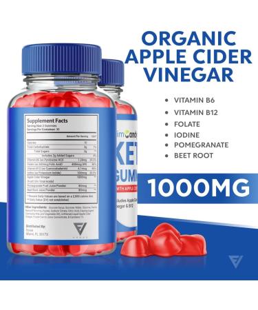 Keto ACV Gummies for Weight Loss - 2 Pack of Slim Candy Apple Cider Vinegar Supplement - 120 Gummies for Women and Men - Oprah Winfrey Approved - Shark Tank Slimcandy - Buy Online on GoSupps.com