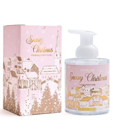 Christmas Foaming Hand Soap with Gift Box - Snowy Christmas Infused with Falling Snow Aroma - 500ml/ 16.8 fl. oz Snowy Christmas - Falling Snow