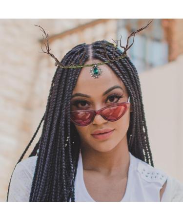 Beavorty Hair Accessory Fairy Antler Crown Elf Flower Headpiece Leaf Tiara Circlet Forest Headband Tree Branches Headdress for Renaissance Halloween Cosplay Festival Accessory - Buy Online on GoSupps.com