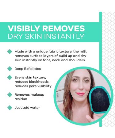 Dermasuri Deep Exfoliating Face and Body Scrub Mitt - Best Skincare Kit for Women & Men - Gentle Facial Exfoliation Tool - Buy Online on GoSupps.com