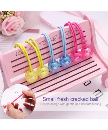 Buy Besportble Butterfly Ball Hair Rings - 3 Pairs of Elastic Hair Bands | Handmade Women's Hair Accessories | Colorful Hair Clips for Girls - Buy Online on GoSupps.com