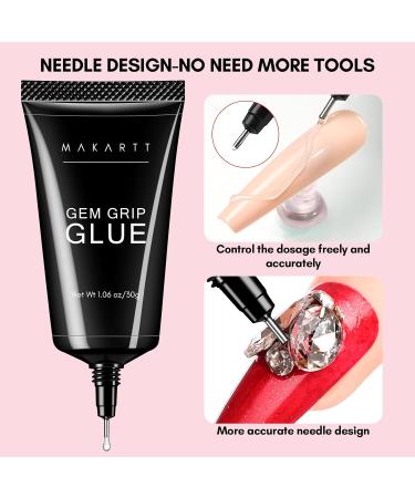Makartt 30g Professional Rhinestone Nail Glue Gel - Perfect for Beginners & Salons | Strong Hold for Nail Tips & Gemstones - Buy Online on GoSupps.com