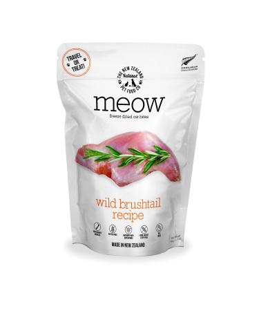 Meow Freeze Dried Raw Cat Food, Mixer, or Topper, or Treat - High Protein, Natural, Limited Ingredient Recipe Wild Brushtail 1.76 Ounce (Pack of 1)