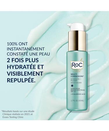 RoC - Multi Correxion Hydrate + Plump Moisturizing Cream SPF30 - Anti-Wrinkle Treatment - UVA/B Protection - Hyaluronic Acid - 50 ml - Buy Online on GoSupps.com
