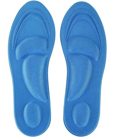Yctze Black Orthotic Shoe Insoles with Arch Support & Memory Foam - Flat Foot Relief for Men & Women | Sport Hiking & Work Shoes - Female Sky Blue - Buy Online on GoSupps.com