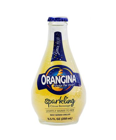 Orangina Citrus Sparkling Juice Beverage - Original French Recipe - 18 Bottles (8.5 oz) - No Artificial Ingredients - Buy Online on GoSupps.com
