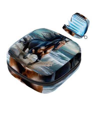 Storage bags for women's bandages menstrual cup for girls travel large capacity make-up tying tying and dolphins color 9 4.7x6.6x6.6 in/12x17x17 cm