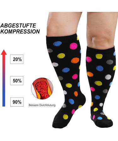 Putuo Compression Stockings for Thick Calves - Support Socks for Men & Women - Oversize 5XL Thrombosis & Travel Compression Socks - Multicolor Options Available - Buy Online on GoSupps.com