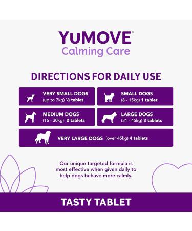 YuMOVE Calming Care for Adult Dogs | Previously YuCALM Dog | Calming Supplement for Dogs who are Stressed or Nervous |60 tablets | Packaging may vary - Buy Online on GoSupps.com