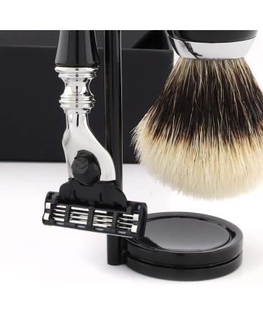 Premium Professional Razor Set - 5 Blades Badger Hair Brush Shaving Soap & Bowl - Perfect Gift for Men | International Shipping Available - Buy Online on GoSupps.com