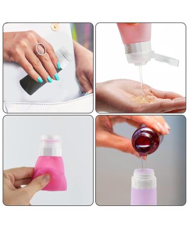 Buy AUPTIG Silicone Travel Bottles Set - 90ml 6PCS Reusable Travel Containers for Toiletries Shampoo & Conditioner - Perfect for International Travel - Buy Online on GoSupps.com