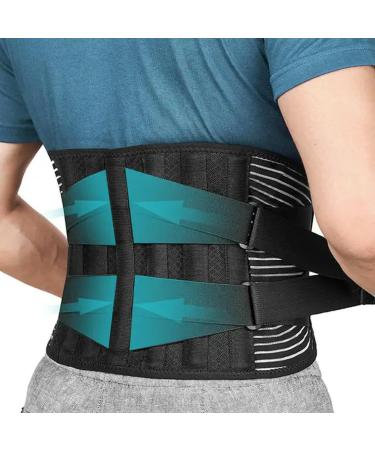 Back Braces for Lower Back Pain black XXL-Waist 125-145cm