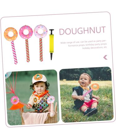 NUSITOU 1set Donut Cheer Stick Noise Makers Giant Candy De Bautizo Para Ni o Bulk Lollipops Candy in Bulk Toys for Baby Kids Summer Toys Party Supplies Inflatable Plastic Gift Pool Party - Buy Online on GoSupps.com