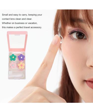 Faruta Portable Contact Lens Organizer Set - 2 Mini Containers for School Home & Travel - Pink - Buy Online on GoSupps.com