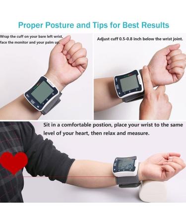 LotFancy Wrist Blood Pressure Monitor with Irregular Heartbeat Detection - 2 Users, 120 Memory, Automatic Digital BP Machine - Buy Online on GoSupps.com