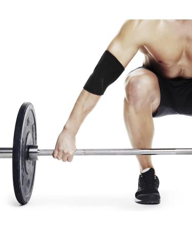 Rehband Elbow Bandage Sleeve - 5mm SBR/Neopren for Strength Sports | Anatomical Fit Slip-Resistant XL Carbon/Black - Unisex Elbow Support - Buy Online on GoSupps.com