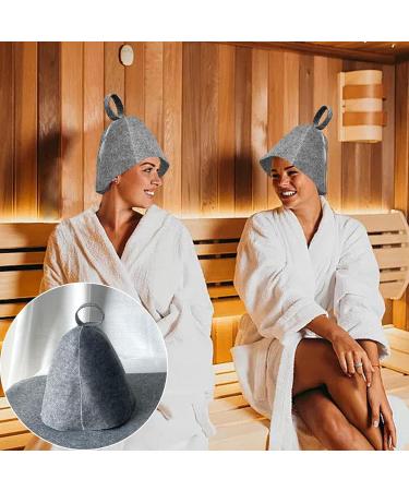 VBXPOU 2-Piece Felt Sauna Hat & Shower Cap for Men & Women - Premium Sauna Accessories - Buy Online on GoSupps.com