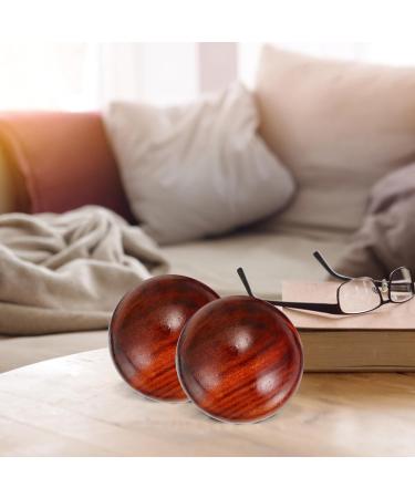 Ipetboom 2-Pack Solid Wood Acupressure Massage Balls - 1.7 Inch Hand Roller for Stress Relief & Meditation - Buy Online on GoSupps.com