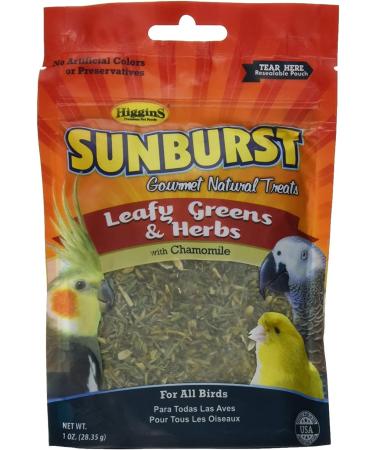 Higgins Sunburst Leafy Greens & Herbs Gourmet Treats for Birds - 2 Pack - Buy Online on GoSupps.com