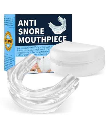 Anti-Snoring Mouth Guard Anti-Snoring Mouthpiece Comfortable Snoring Solution - Helps Stop Snoring Anti-Snoring Devices for Men/Women a Better Night's Sleep White