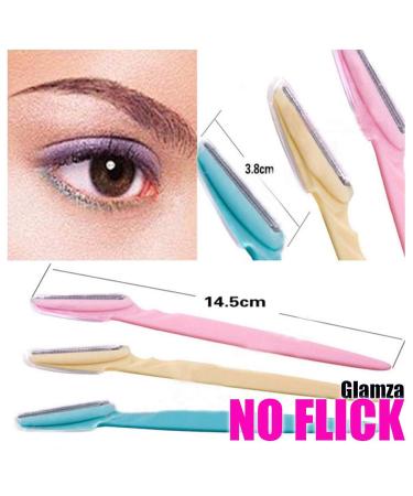 Glamza No Flick Eyebrow Razors - 3 Pack | Precision Shaping & Safe Grooming | International Shipping Available - Buy Online on GoSupps.com