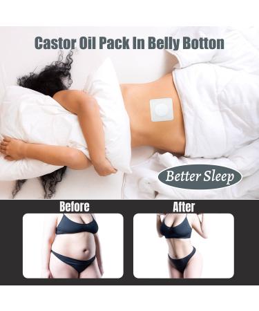 54Pcs Castor Oil Pack Wrap in Belly Button for Liver Detox Highly Absorbent Self-Adhesive Castor Oil Wrap Organic Cotton No Wash Easy to Use Anti-Seepage(Oil Not Included) - Buy Online on GoSupps.com