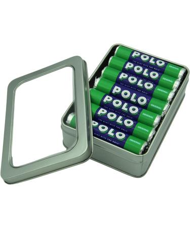Polo Mints Original Sweets - 12 Small Tubes (24.5g) - Bundle with TinTastic Silver Window Lid Refillable Tin - Buy Online on GoSupps.com