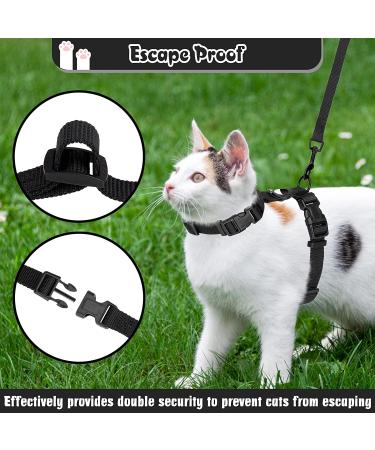 VKPETFR Cat Harness and Leash Set with Airtag Holder - Escape Proof Adjustable Kitten Harness for Small Large Cats - Lightweight Walking Travel Harness (Black) - Buy Online on GoSupps.com