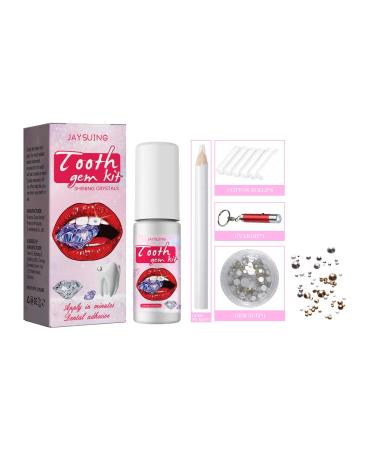 Tooth jewelry set with glue tooth gem kit with glue dentel stone set DIY tooth-edelstein kit with glue tartar tooth jewelry set tooth decoration decoration for DIY nail and teeth decoration