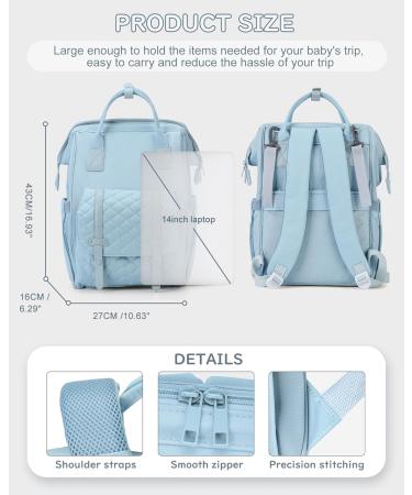 Buy Box Seed Baby Diaper Bag - Waterproof Backpack with Stroller Belts for Parents | Large Capacity Casual Daypack in Blue A4 - Buy Online on GoSupps.com