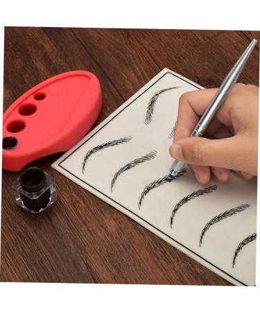 WOONEKY 1pc Pointed Manual Slender Eyebrow Silver Thin Single-end Multifunction Pen Embroidery - Buy Online on GoSupps.com