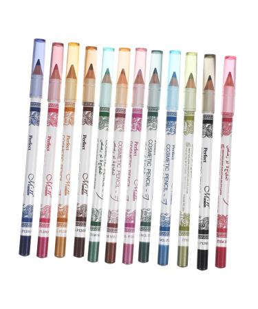 VINTORKY Quick-drying Eyeliner 12pcs eye liner liquid liner color eyeliner pencil Colored Eye Liner Pencils set mousse eye shadow Lip Liner Pencils