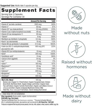 Ancient Nutrition Multivitamin for Men Multi Men's 40+ Once Daily Vitamin Supplement Magnesium Methylated Vitamin A B and K2 Supports Immune System 90 Ct Men's 90 count 90 Count - Buy Online on GoSupps.com