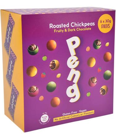 Peng Roasted Chickpeas Snack (6 x 30g) - Healthy High Protein Plant-Based Fruity Candy - Buy Online on GoSupps.com