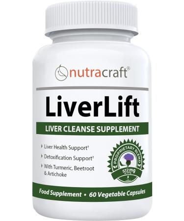 LiverLift Liver Cleanse & Detox Supplement | 60 Vege Capsules | Turmeric, Beetroot, Dandelion & More | Money Back Guarantee - Buy Online on GoSupps.com